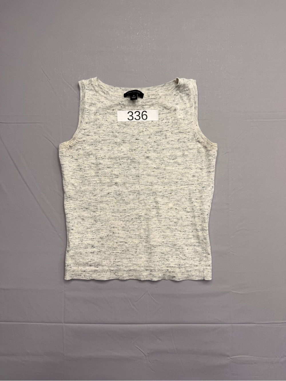 Ann Taylor Light Heather Gray Sleeveless Knit Tank